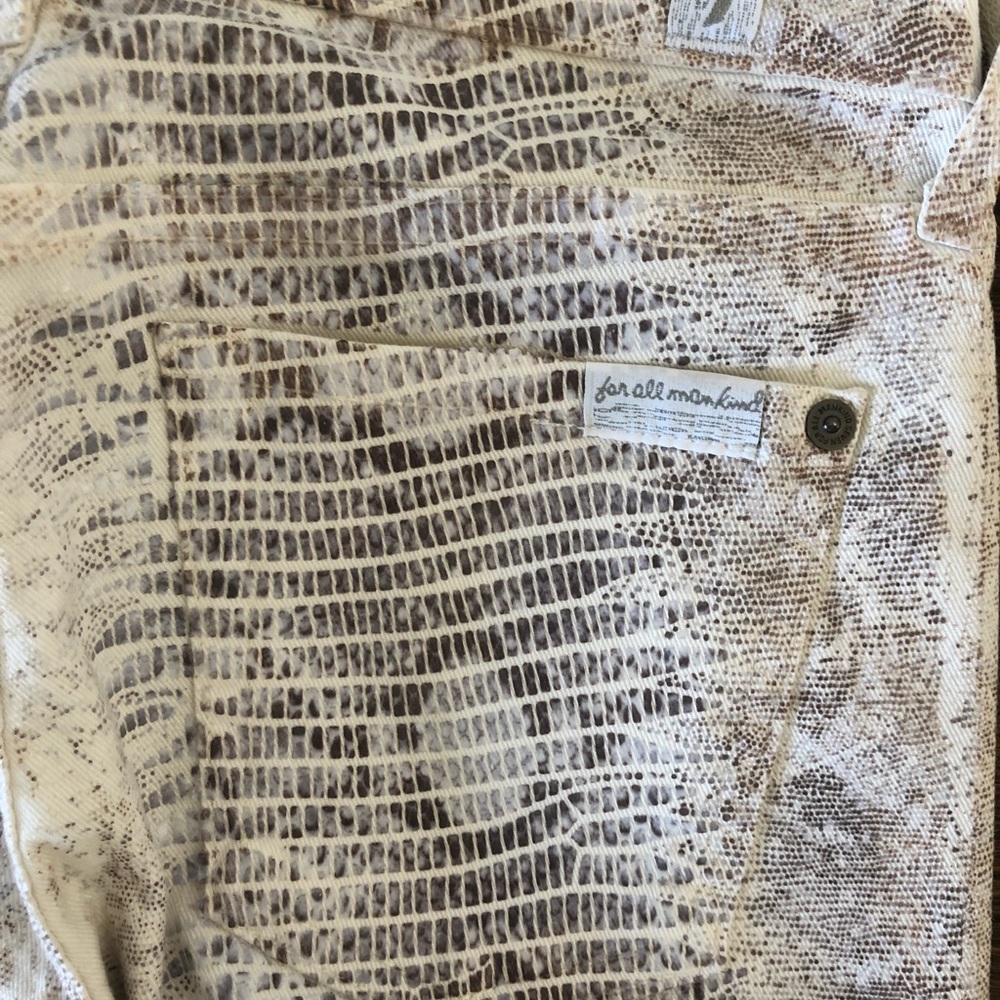7 For All Mankind Rare Python Print Coated Jeans! - image 4